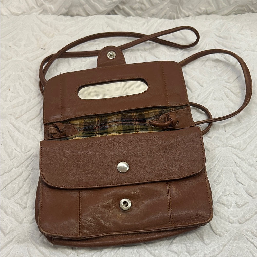 Derek Alexander Cognac Crossbody Purse